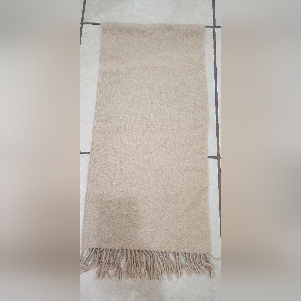Balenciaga Paris Cashmere Scarf in Beige